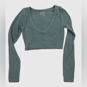 Garage Cropped Long Sleeve Top